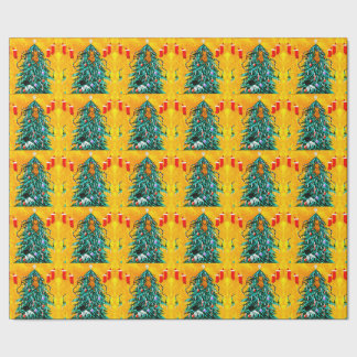 Funny Christmas Cats Tree Creationarts Geschenkpapier