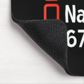 Funny Christmas Checked List Nice Naughty 6 7 Meme Mousepad (Ecke)