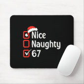 Funny Christmas Checked List Nice Naughty 6 7 Meme Mousepad (Mit Mouse)