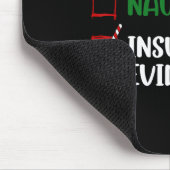 Funny Christmas Checklist Nice Naughty Insulin Mousepad (Ecke)