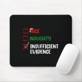 Funny Christmas Checklist Nice Naughty Insulin Mousepad (Mit Mouse)