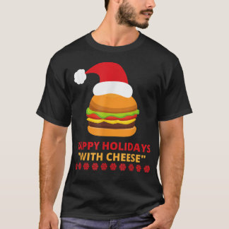 Funny Christmas Cheeseburger Familie Matching Paja T-Shirt