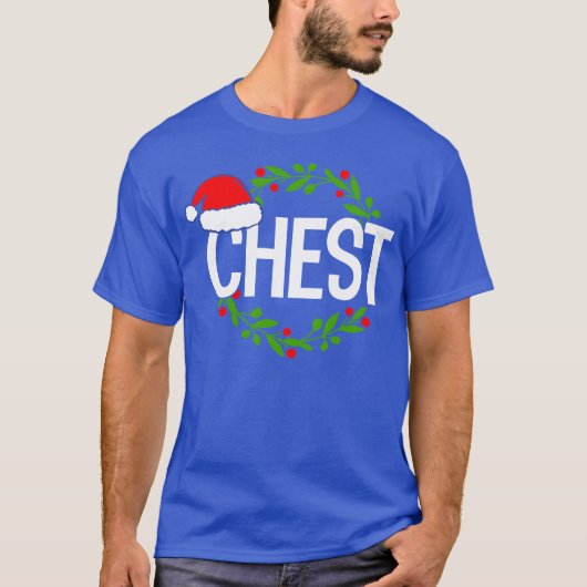 Funny Christmas Chest Nuts Weihnachtskuh Mr. Und T-Shirt (Vorderseite)