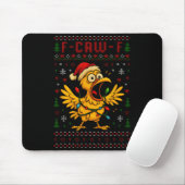 Funny Christmas Chicken F-caw-f Rooster Meme Humor Mousepad (Mit Mouse)