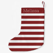 Funny Christmas Chicken Red Strips Kleiner Weihnachtsstrumpf (Rückseite)