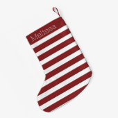 Funny Christmas Chicken Red Strips Kleiner Weihnachtsstrumpf (Rückseite (Hängend))