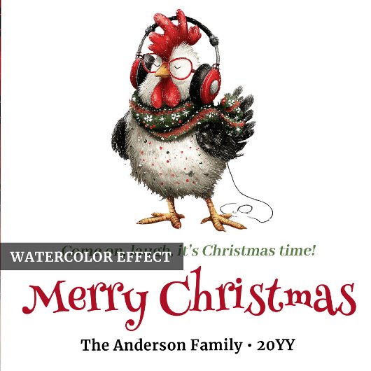 Funny Christmas chickens napkins custom name edit Serviette