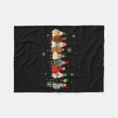 Funny Christmas Chickens Xmas Chicken Farm Animals Fleecedecke (Vorderseite (Horizontal))