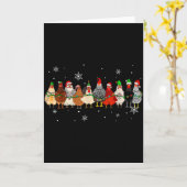 Funny Christmas Chickens Xmas Chicken Farm Animals Karte (Gelbe Blume)