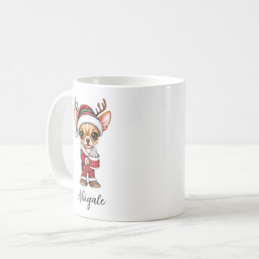 Funny Christmas Chihuahua Tasse (Vorderseite Links)