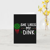 Funny Christmas Ckleball She Likes My Drink Outfit Karte (Gelbe Blume)