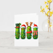 Funny Christmas Ckles With Santa Hats And Lights  Karte (Gelbe Blume)