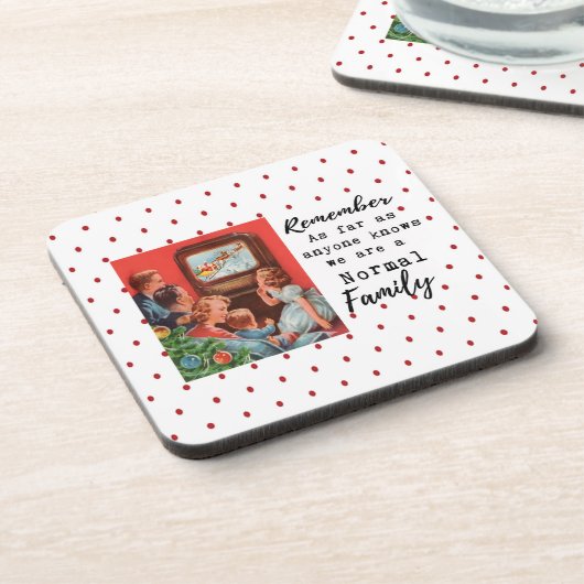 Funny Christmas Coaster Retro Best Friend Normal Getränkeuntersetzer (Linke Seite)