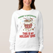 Funny Christmas Coffee Lover Pullover" Holiday  Sweatshirt (Vorderseite)