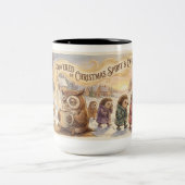 Funny Christmas Coffee Mug – Powered by Christmas Zweifarbige Tasse (Mittel)
