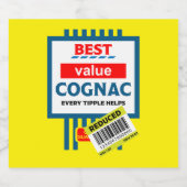 Funny Christmas Cognac Label Alkoholflaschenetikett (Einzelnes Label)