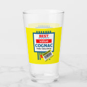 Funny Christmas Cognac Label Glas (Rückseite)