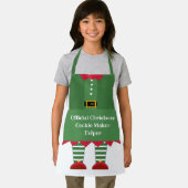 Funny Christmas Cookie Maker Helper Elf Green Red Schürze (Insitu)