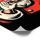 Funny Christmas Cookies Meme Brainrot Santa Claus Poster (Ecke)