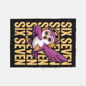 Funny Christmas Cool Owl Dabbing Xmas Dab Six Seve Fleecedecke (Vorderseite (Horizontal))