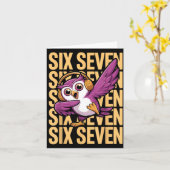 Funny Christmas Cool Owl Dabbing Xmas Dab Six Seve Karte (Gelbe Blume)