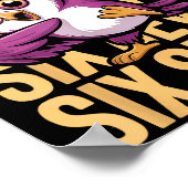 Funny Christmas Cool Owl Dabbing Xmas Dab Six Seve Poster (Ecke)