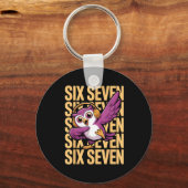 Funny Christmas Cool Owl Dabbing Xmas Dab Six Seve Schlüsselanhänger (Vorderseite)