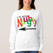 Funny Christmas Couple Matching Naughty & Nice #1 Sweatshirt (Vorderseite)