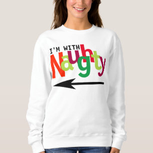 Funny Christmas Couple Matching Naughty & Nice #1 Sweatshirt