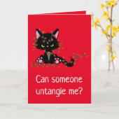 Funny Christmas Cranky Cat Karte (Gelbe Blume)