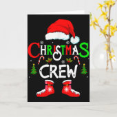 Funny Christmas Crew Xmas Squad Santa Family Pajam Karte (Gelbe Blume)