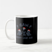 Funny Christmas Crow Graphic – F-caw-f Merry Craw Kaffeetasse (Links)