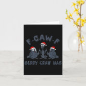 Funny Christmas Crow Graphic – F-caw-f Merry Craw Karte (Gelbe Blume)