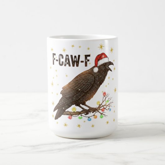 Funny Christmas Crow Raven F-CAW- F Kaffeetasse (Mittel)
