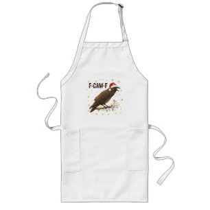 Funny Christmas Crow Raven F-CAW- F Lange Schürze