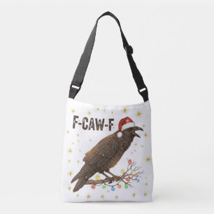 Funny Christmas Crow Raven F-CAW- F Tragetaschen Mit Langen Trägern
