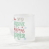 Funny Christmas Cup with Merry Christmas Message Mattglastasse (Vorderseite Links)