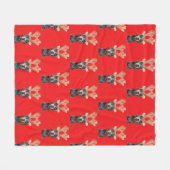 Funny Christmas Custom Pet Face Foto Fleecedecke (Vorderseite (Horizontal))