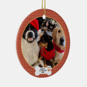 Funny Christmas Custom Pet Foto Keramik Ornament (Rechts)
