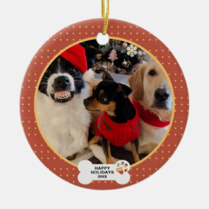 Funny Christmas Custom Pet Foto Keramik Ornament