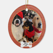Funny Christmas Custom Pet Foto Keramik Ornament (Links)
