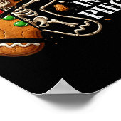 Funny Christmas Cut My Life Into Eces Gingerbread  Poster (Ecke)