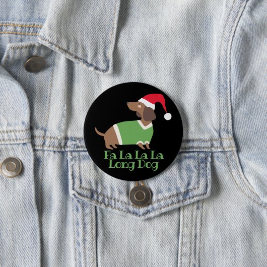 Funny Christmas Dackel Button (Beispiel)