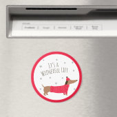 Funny Christmas Dackel Magnet (In Situ (Geschirrspüler))