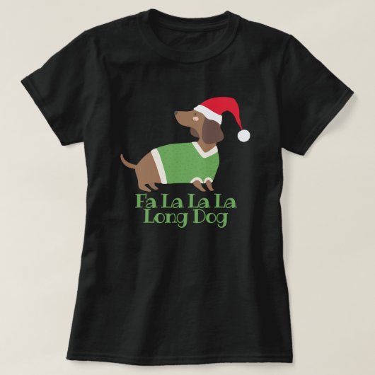 Funny Christmas Dackel T-Shirt (Design vorne)
