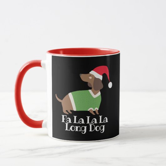 Funny Christmas Dackel Tasse (Links)