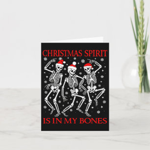 Funny Christmas Dancing Skeletts Weihnachtsgeist Karte