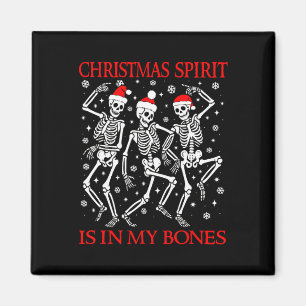 Funny Christmas Dancing Skeletts Weihnachtsgeist Magnet