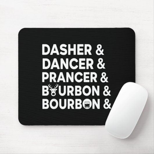 Funny Christmas Dasher Dancer Prancer &amp; Bourbo Mousepad (Mit Mouse)