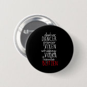 Funny Christmas Dasher Dancer Prancer Vixen Whiske Button (Vorne & Hinten)